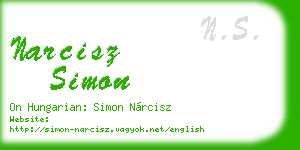 narcisz simon business card