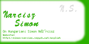 narcisz simon business card